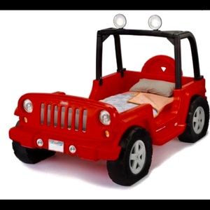 LITTLE TIKES RED TWIN SIZE JEEP BED